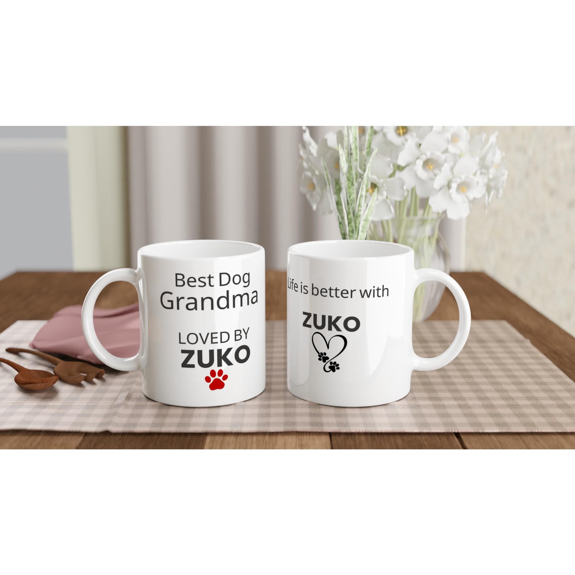 Best Dog Granma Mug | Custom Dog Name Coffee Mug | Gift for Dog Grandma | Dog Lover Gift