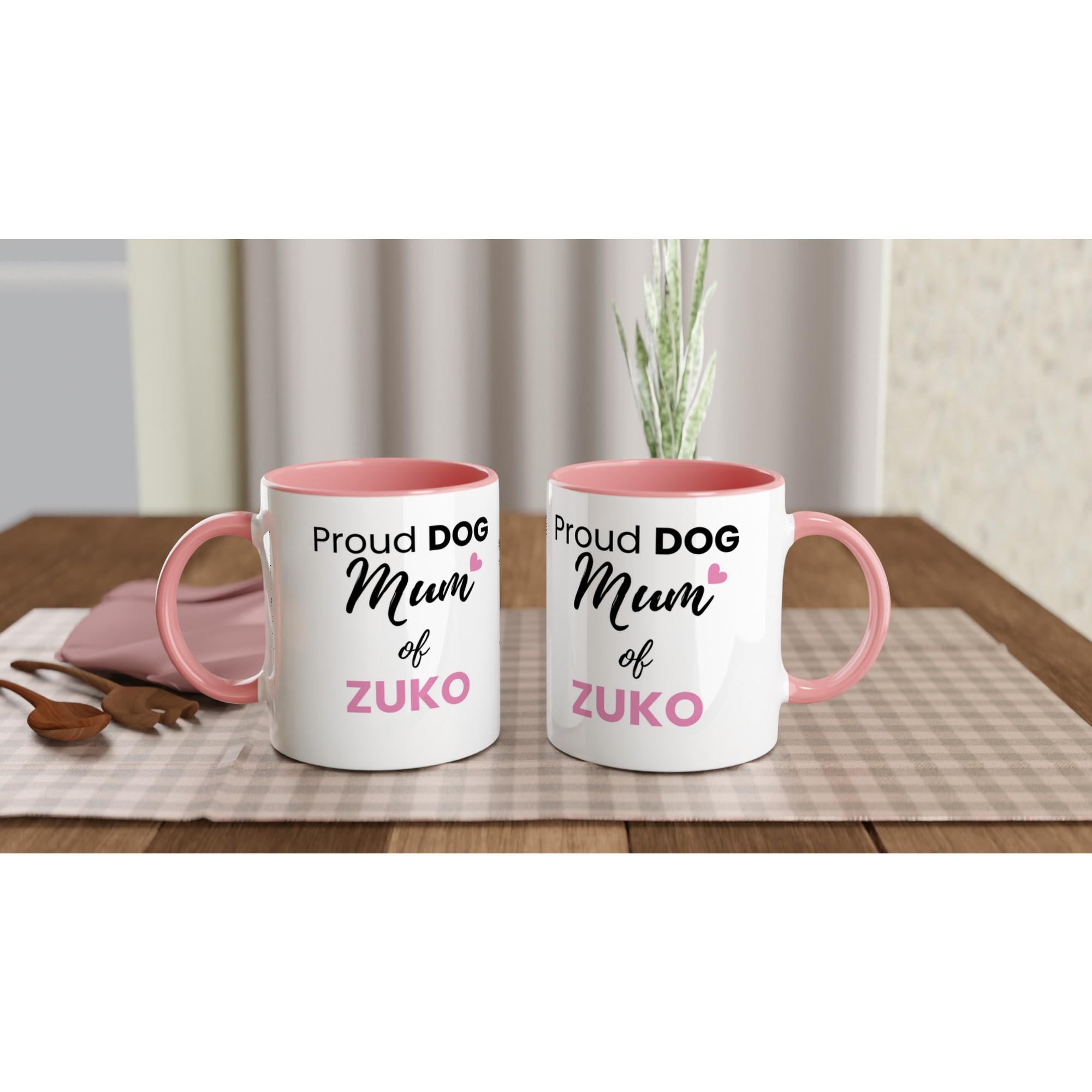 Personalised Dog Mum Mug | Custom Dog Name Coffee Mug | Dog Mom Gift | Pet Lover Gift | Black Accent Ceramic Mug