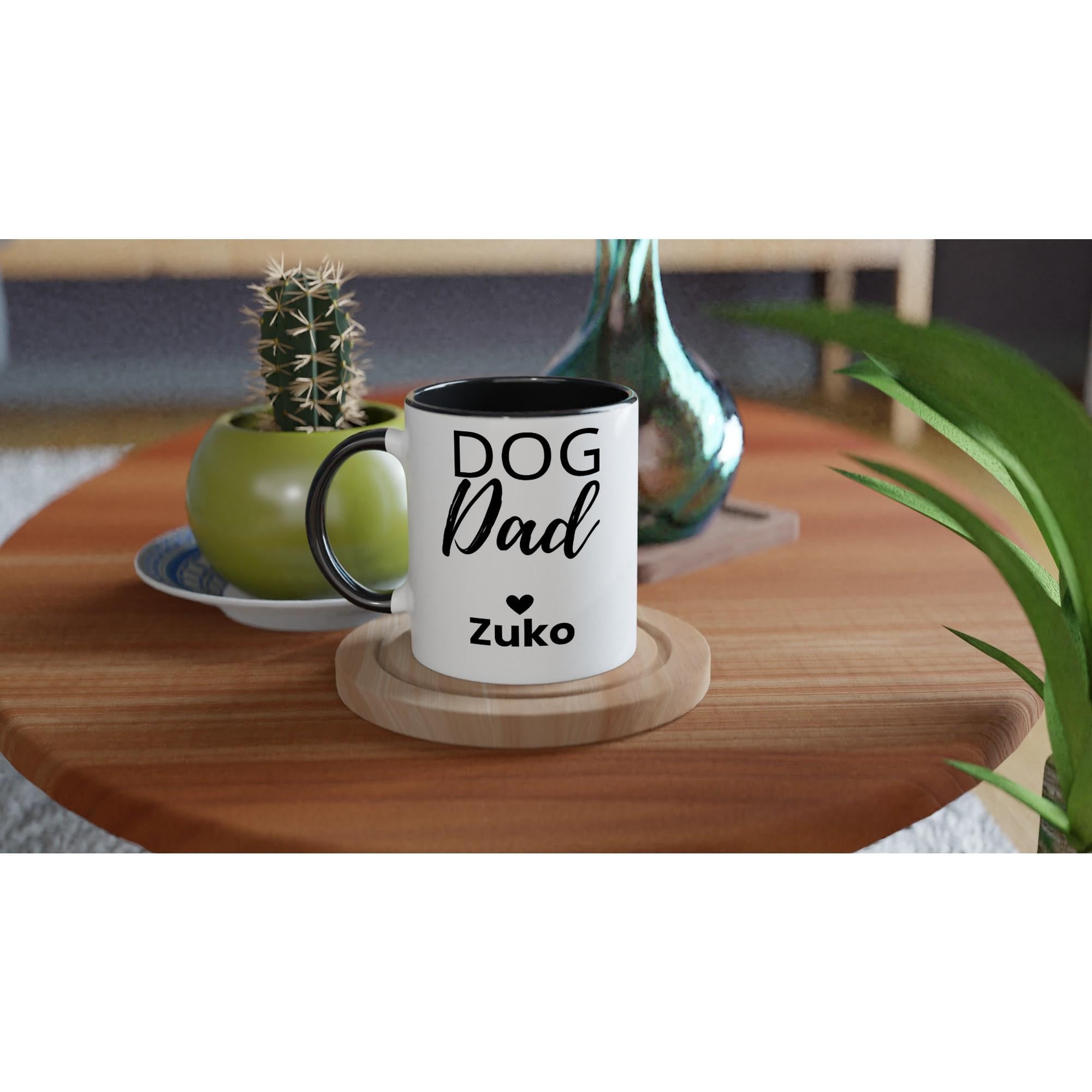 Proud Dog Dad Mug | Custom Dog Name Coffee Mug | Gift for Dog Dads | Dog Lover Gift