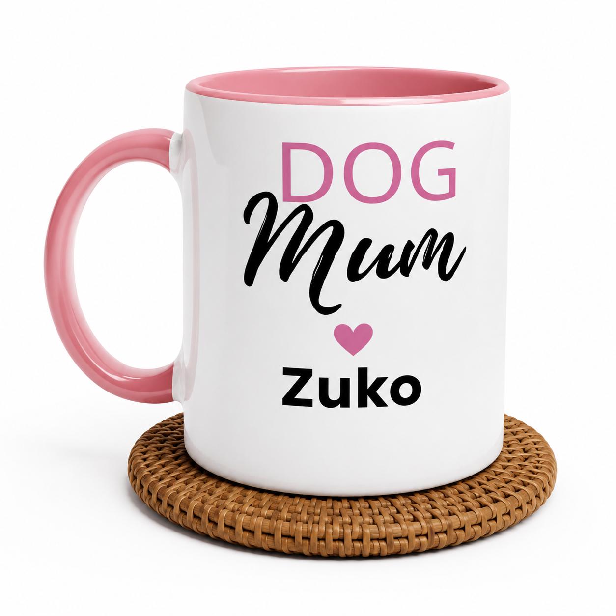 Personalised Dog Mum Mug | Custom Dog Name Coffee Mug | Proud Dog Mum Gift | Gift for Dog Lovers | Mother’s Day Gift