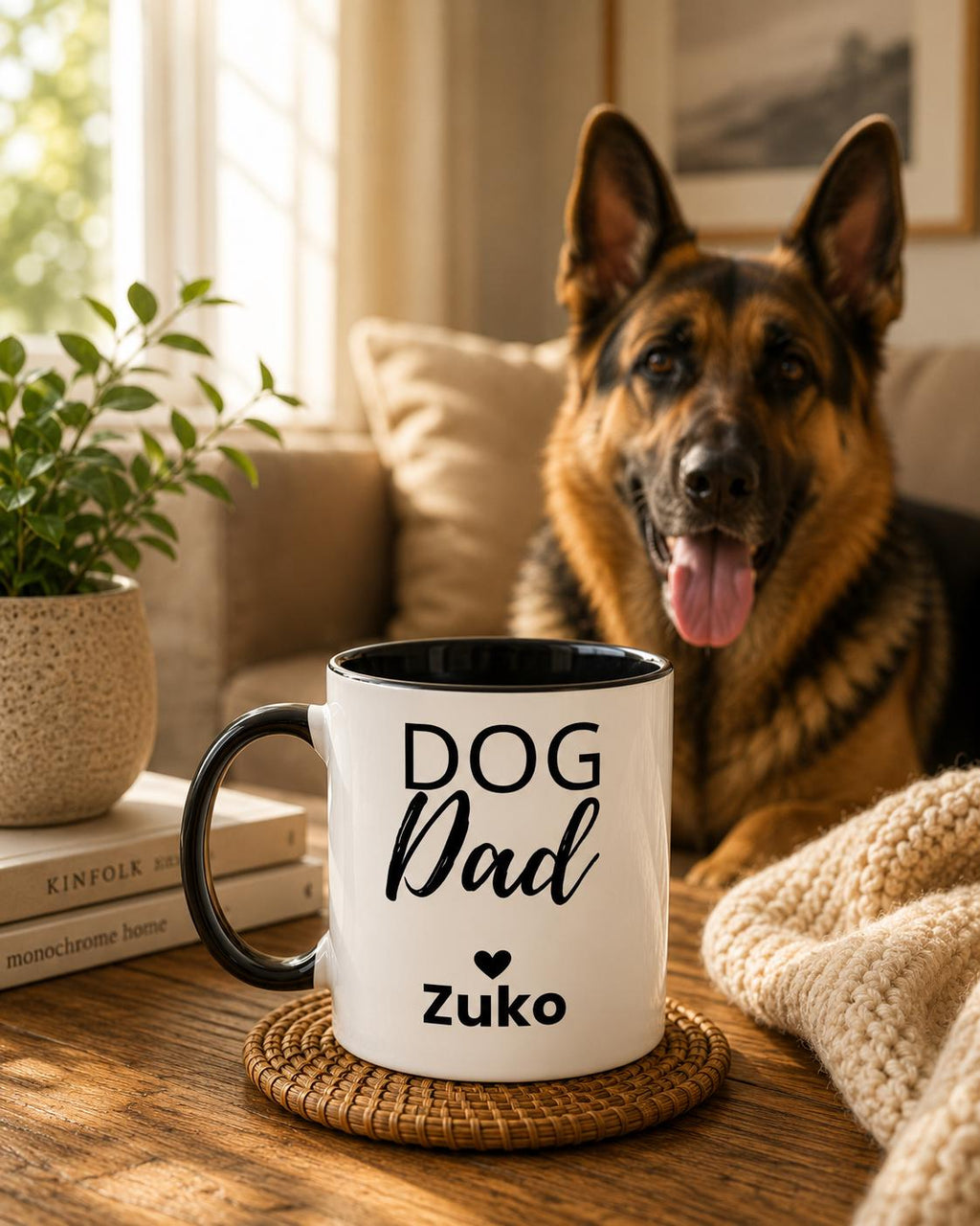 Proud Dog Dad Mug | Custom Dog Name Coffee Mug | Gift for Dog Dads | Dog Lover Gift