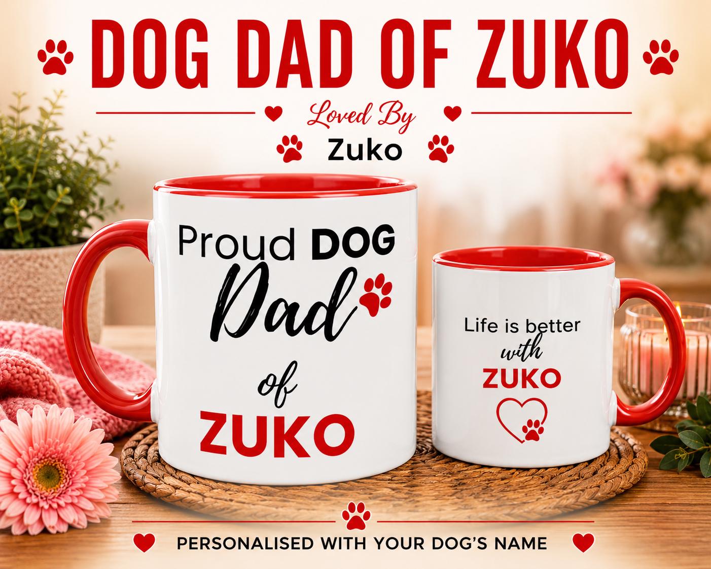 Proud Dog Dad | Personalised Dog Dad Mug | Dog Dad Coffee Mug