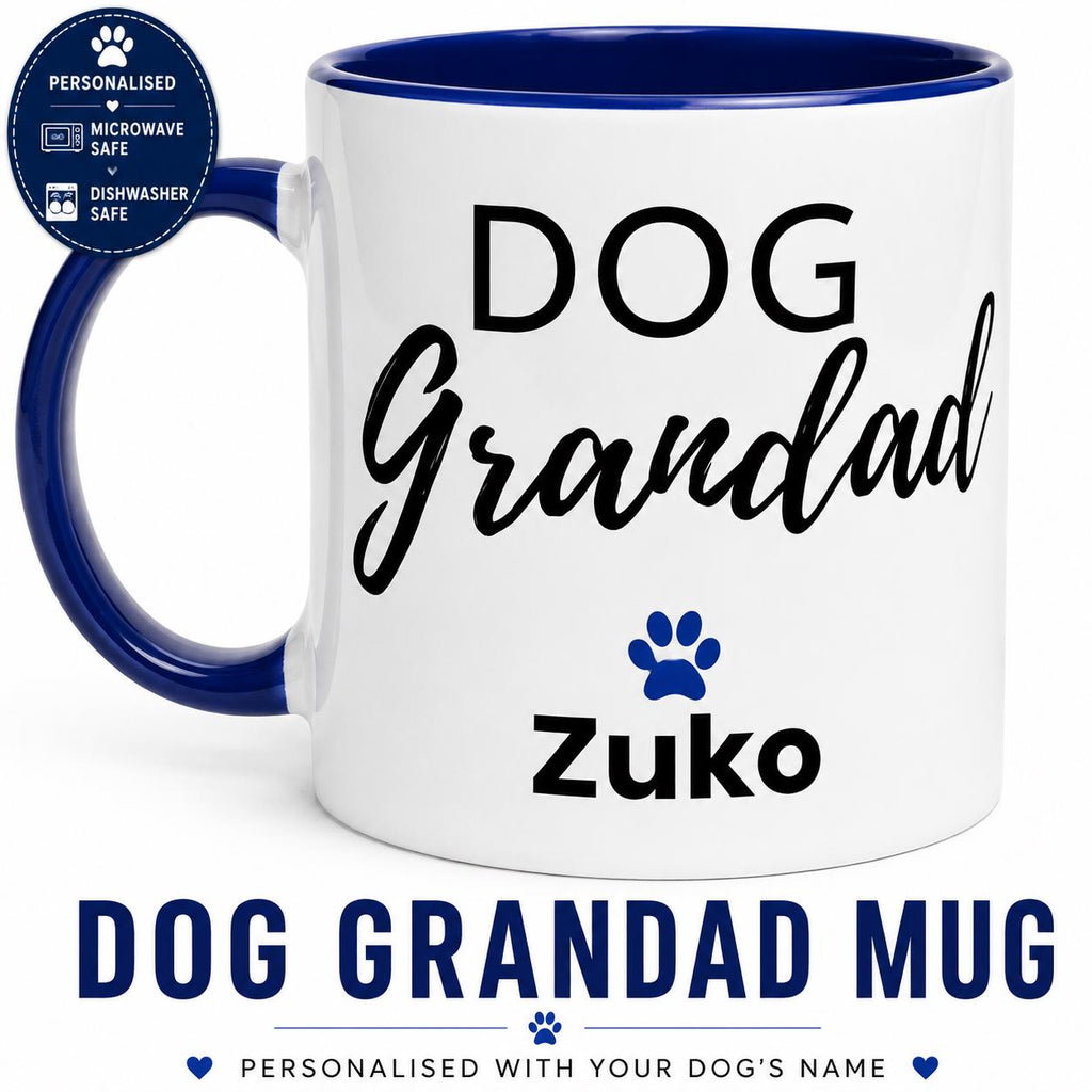 Personalised Dog Grandad Mug | Custom Dog Name Coffee Mug | Gift for Dog Grandad | Dog Lover Gift