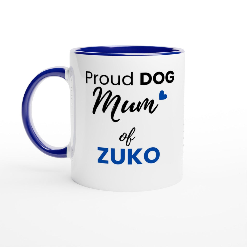 Personalised Dog Mum Mug | Custom Dog Name Coffee Mug | Dog Mom Gift | Pet Lover Gift | Black Accent Ceramic Mug