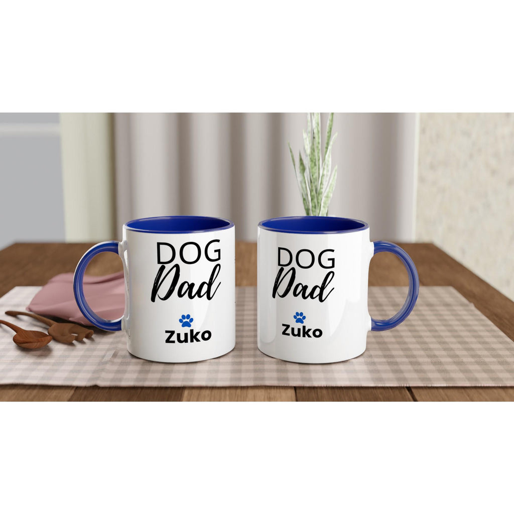 Personalised Dog Dad Mug | Custom Dog Dad Coffee Mug with Dog Name | Dog Dad Gift | Pet Dad Mug | Father’s Day Gift | Dog Lover Mug | Blue