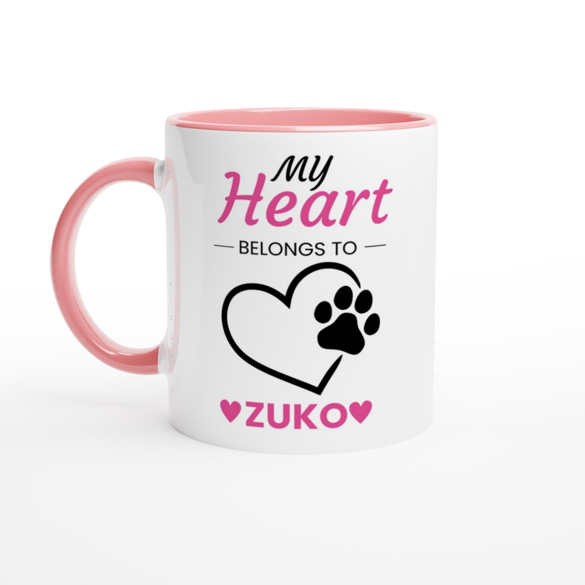 Personalised Dog Lover Mug | My Heart Belongs to My Dog Mugy | Custom Dog Name Coffee Cup | Dog Mum Gift | Dog Dad Gift | Pet Lover Gift
