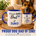 Personalised Dog Dad Mug | Custom Dog Name Coffee Mug | Gift for Dog Dad | Dog Lover Gift