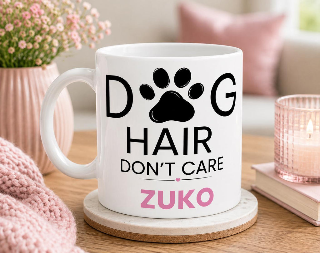 Dog Mum Mug | Personalised Dog Mum Ceramic Mug | Dog hair don't care
