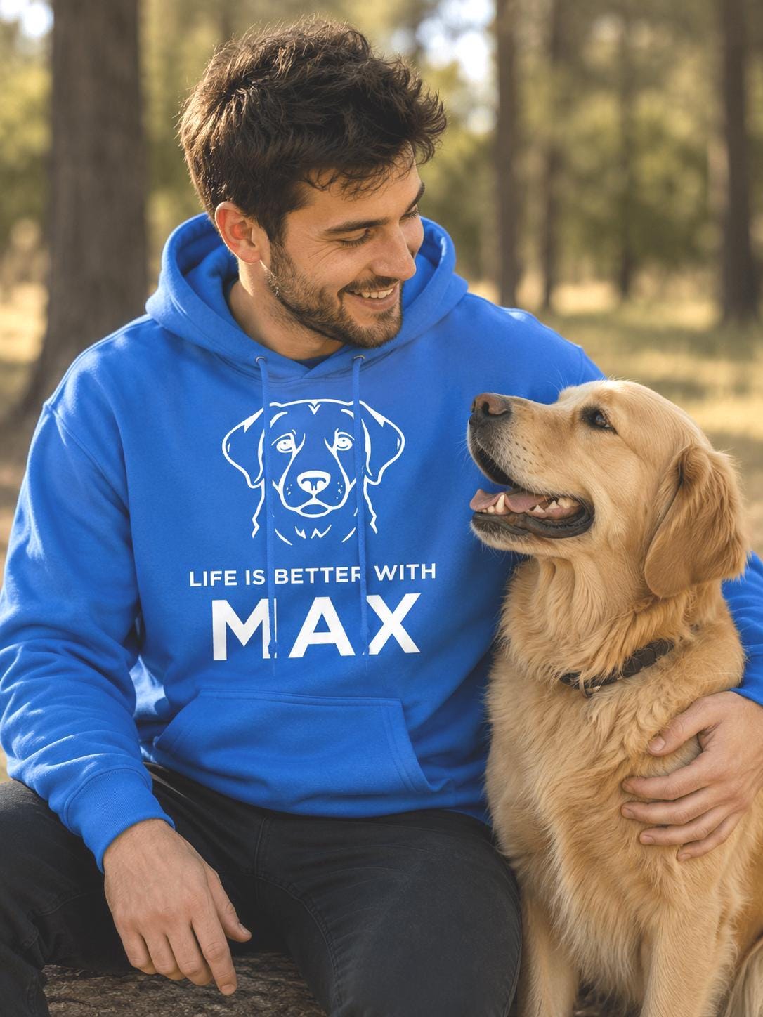 Dog Dad Gift | Custom Dog Breed Hoodie | Personalised Dog Dad Gift, Unisex Fit