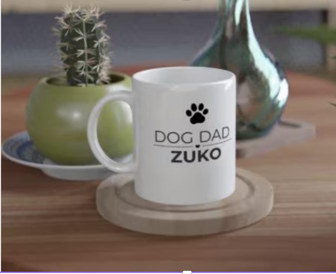 Personalised Dog Dad Mug | Custom Dog Name Coffee Mug | Dog Dad Gift | Gift for Dog Lover | Father’s Day Mug | Pet Dad Cup