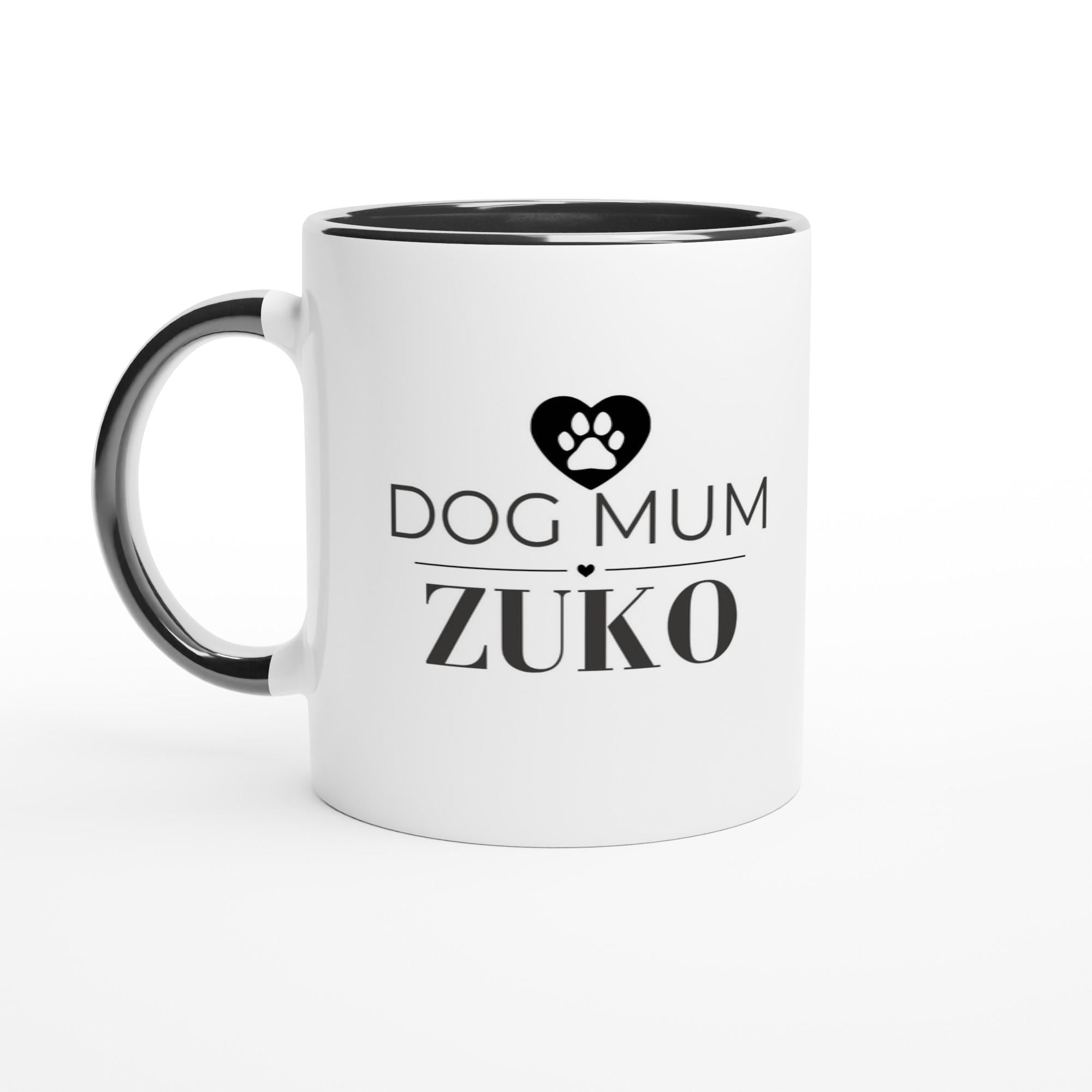 Personalised Dog Mum Mug with Dog Name | Custom Black Coffee Mug for Dog Lovers | Dog Mom Gift | Pet Owner Gift | Mother’s Day Mug | 11ozCer