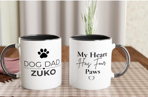 Personalised Dog Dad Mug | Custom Dog Name Coffee Mug | Dog Dad Gift | Gift for Dog Lovers