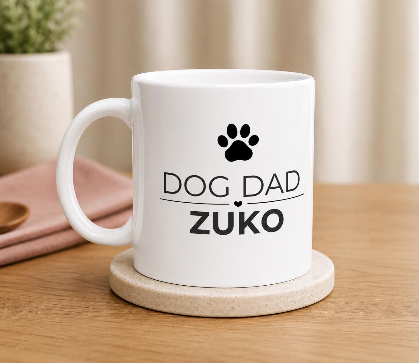Personalised Dog Dad Mug | Custom Dog Name Coffee Mug | Dog Dad Gift | Gift for Dog Lover | Father’s Day Mug | Pet Dad Cup