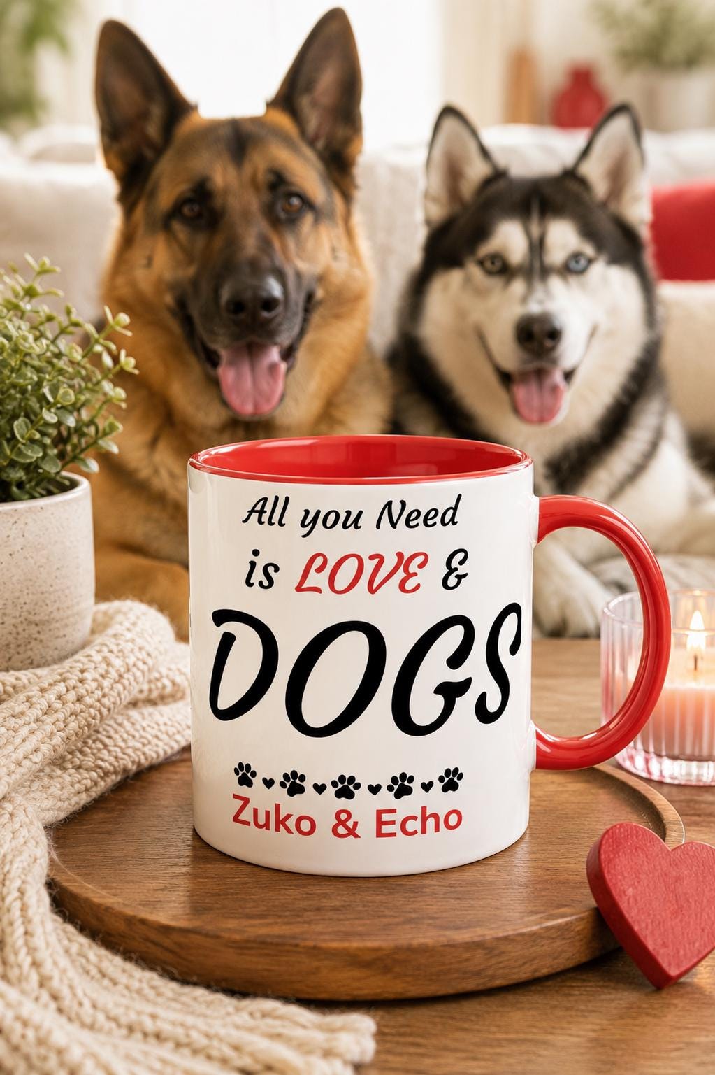 Dog Mum Gift | Dog Dad Gift  Personalised All you need is love and your dogs |Dog| PawVibe
