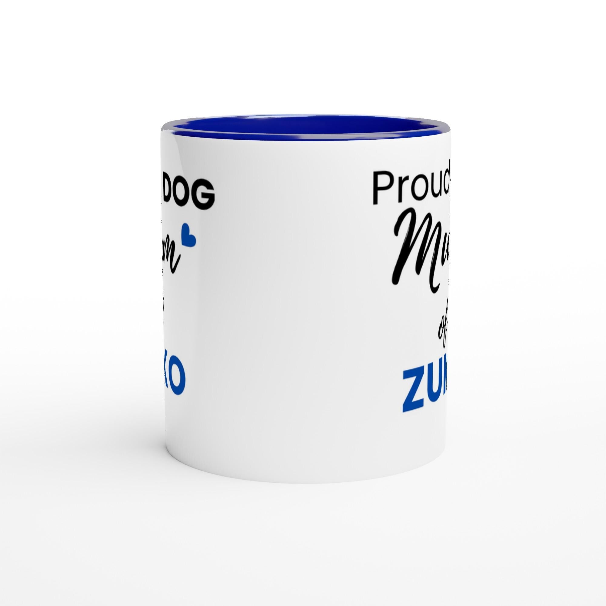 Personalised Dog Mum Mug | Custom Dog Name Coffee Mug | Dog Mom Gift | Pet Lover Gift | Black Accent Ceramic Mug