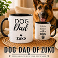 Proud Dog Dad Mug | Custom Dog Name Coffee Mug | Gift for Dog Dads | Dog Lover Gift