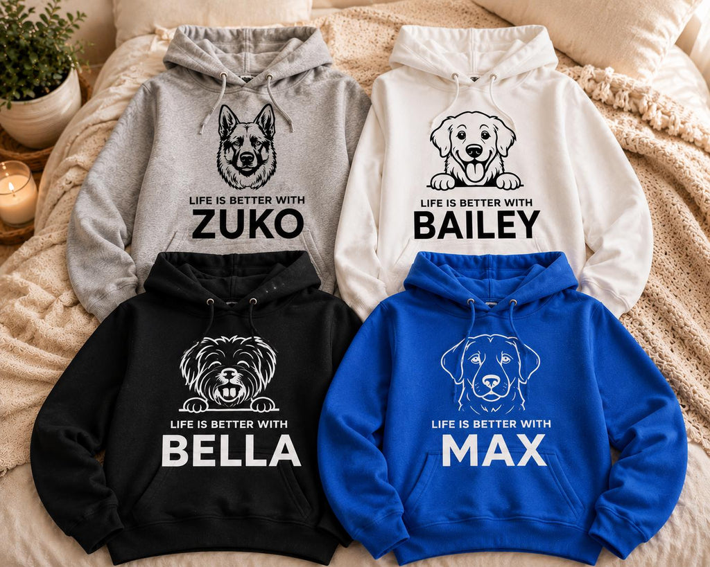 Dog Dad Gift | Custom Dog Breed Hoodie | Personalised Dog Dad Gift, Unisex Fit