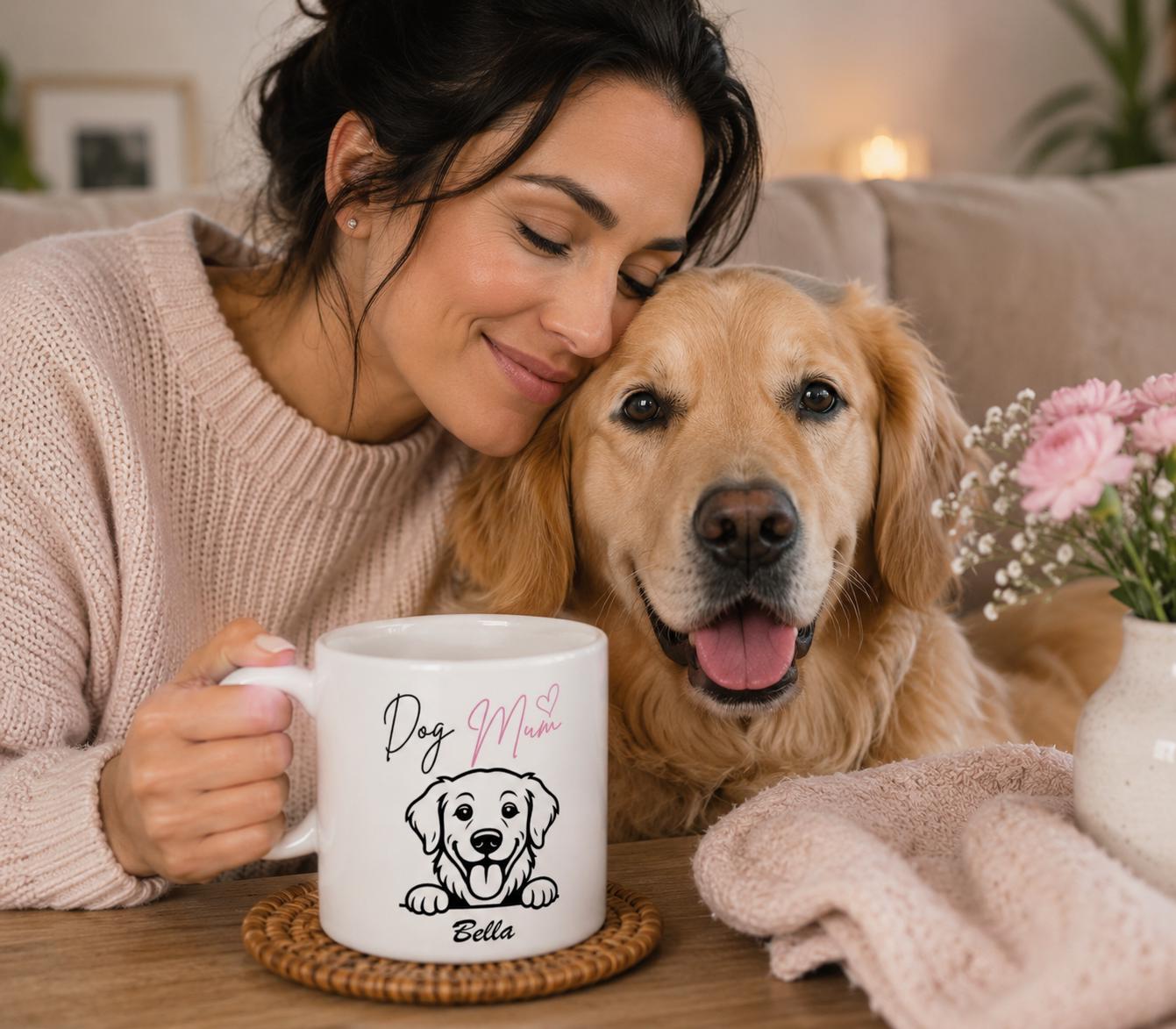Golden Retriever Dog Mum Mug | Personalised Dog Mum Ceramic Mug