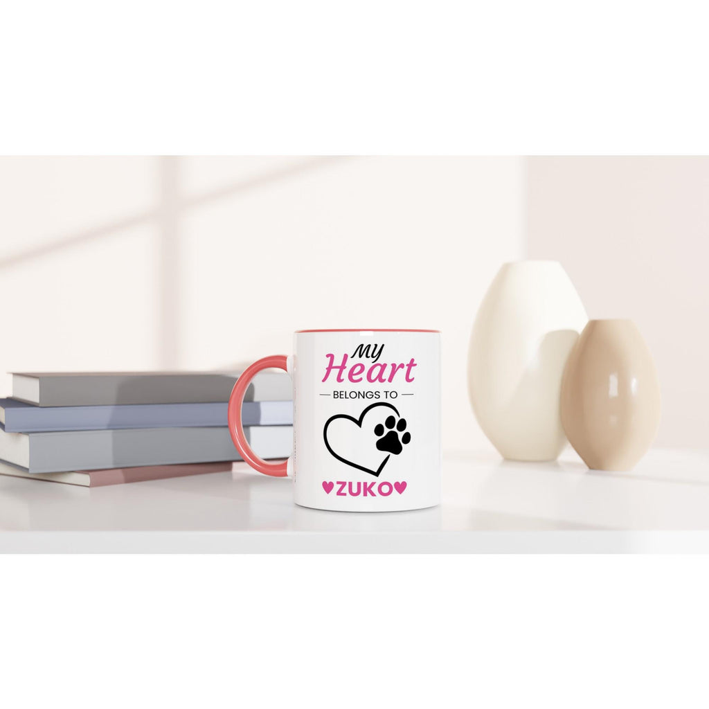 Personalised Dog Lover Mug | My Heart Belongs to My Dog Mugy | Custom Dog Name Coffee Cup | Dog Mum Gift | Dog Dad Gift | Pet Lover Gift