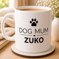Personalised Dog Mum Mug with Dog Name | Custom White Coffee Mug for Dog Lovers | Dog Mom Gift | Pet Owner Gift | Mother’s Day Mug |11oz Cer
