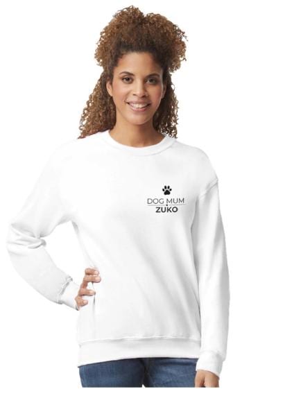 Dog Mum Gift | Personalised Dog Mum Crewneck Sweatshirt | Custom Dog Breed Name Gift