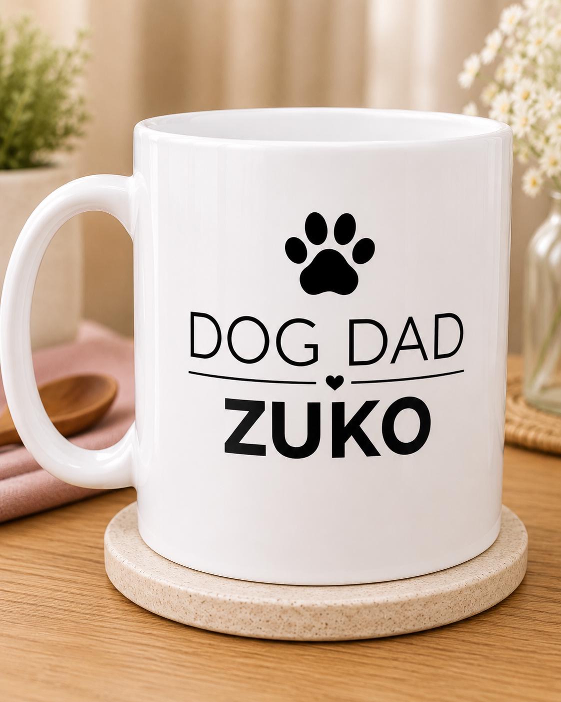 Personalised Dog Dad Mug | Custom Dog Name Coffee Mug | Dog Dad Gift | Gift for Dog Lover | Father’s Day Mug | Pet Dad Cup