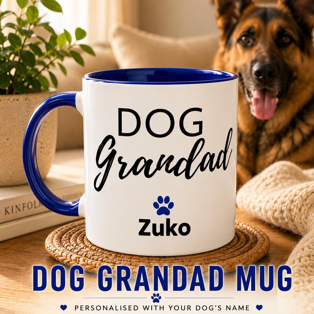 Personalised Dog Grandad Mug | Custom Dog Name Coffee Mug | Gift for Dog Grandad | Dog Lover Gift