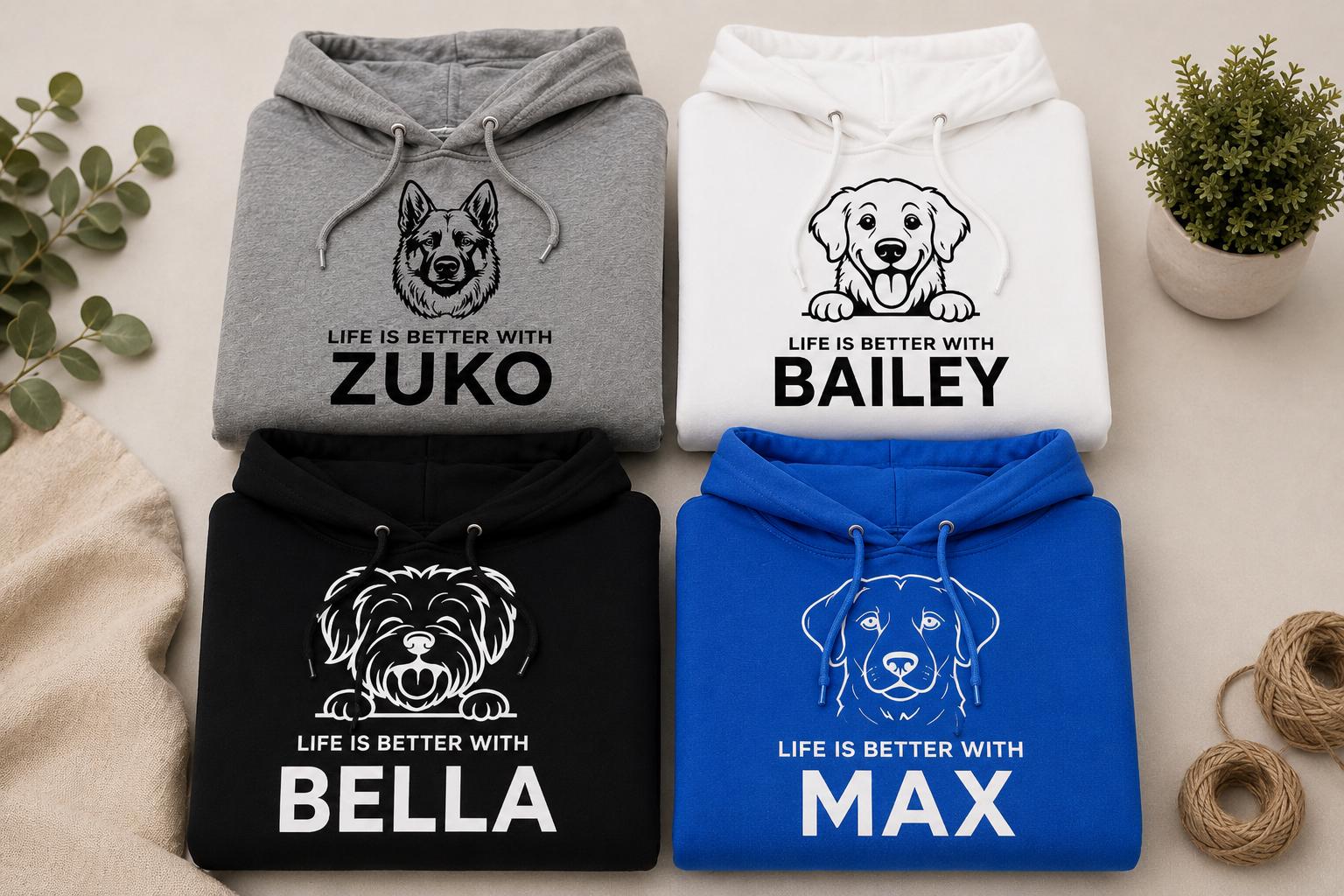 Dog Dad Gift | Custom Dog Breed Hoodie | Personalised Dog Dad Gift, Unisex Fit