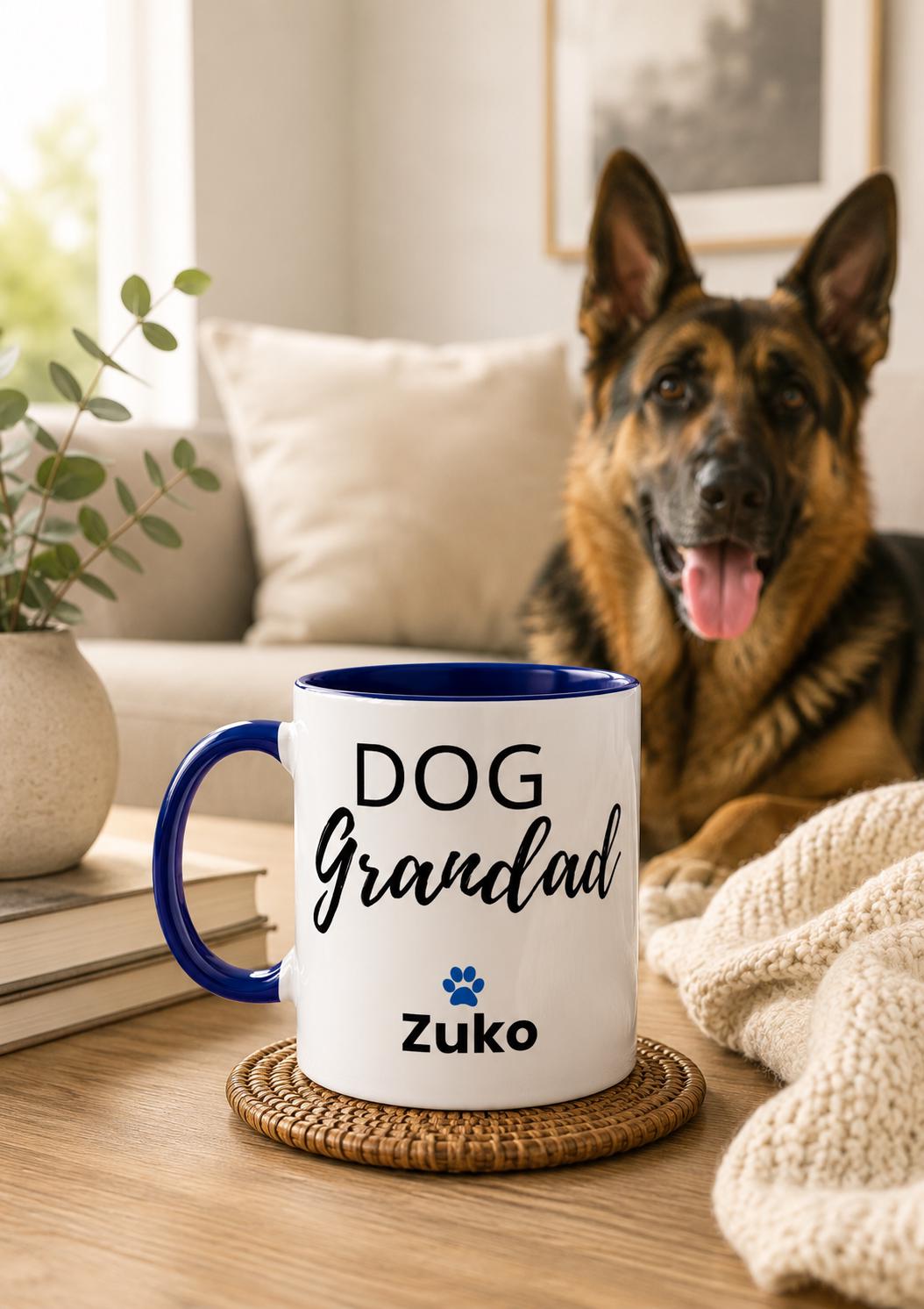 Personalised Dog Grandad Mug | Custom Dog Name Coffee Mug | Gift for Dog Grandad | Dog Lover Gift
