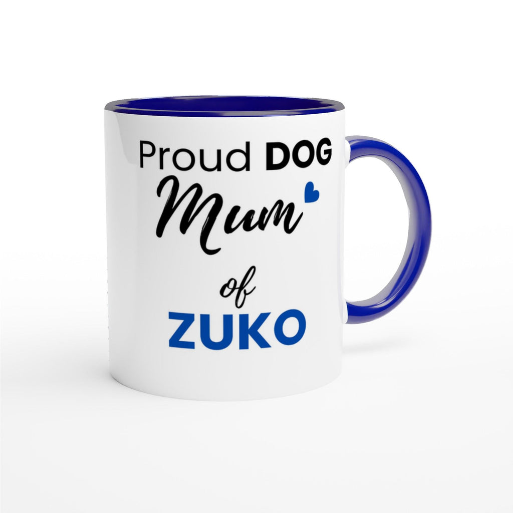 Personalised Dog Mum Mug | Custom Dog Name Coffee Mug | Dog Mom Gift | Pet Lover Gift | Black Accent Ceramic Mug