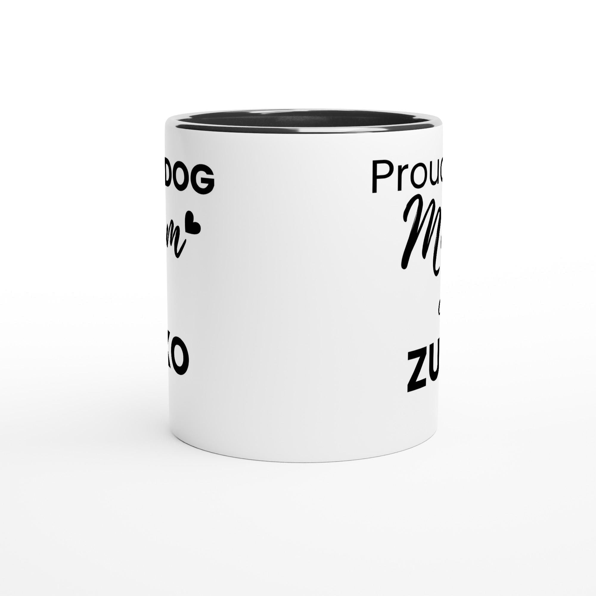 Personalised Dog Mum Mug | Custom Dog Name Coffee Mug | Dog Mom Gift | Pet Lover Gift | Black Accent Ceramic Mug