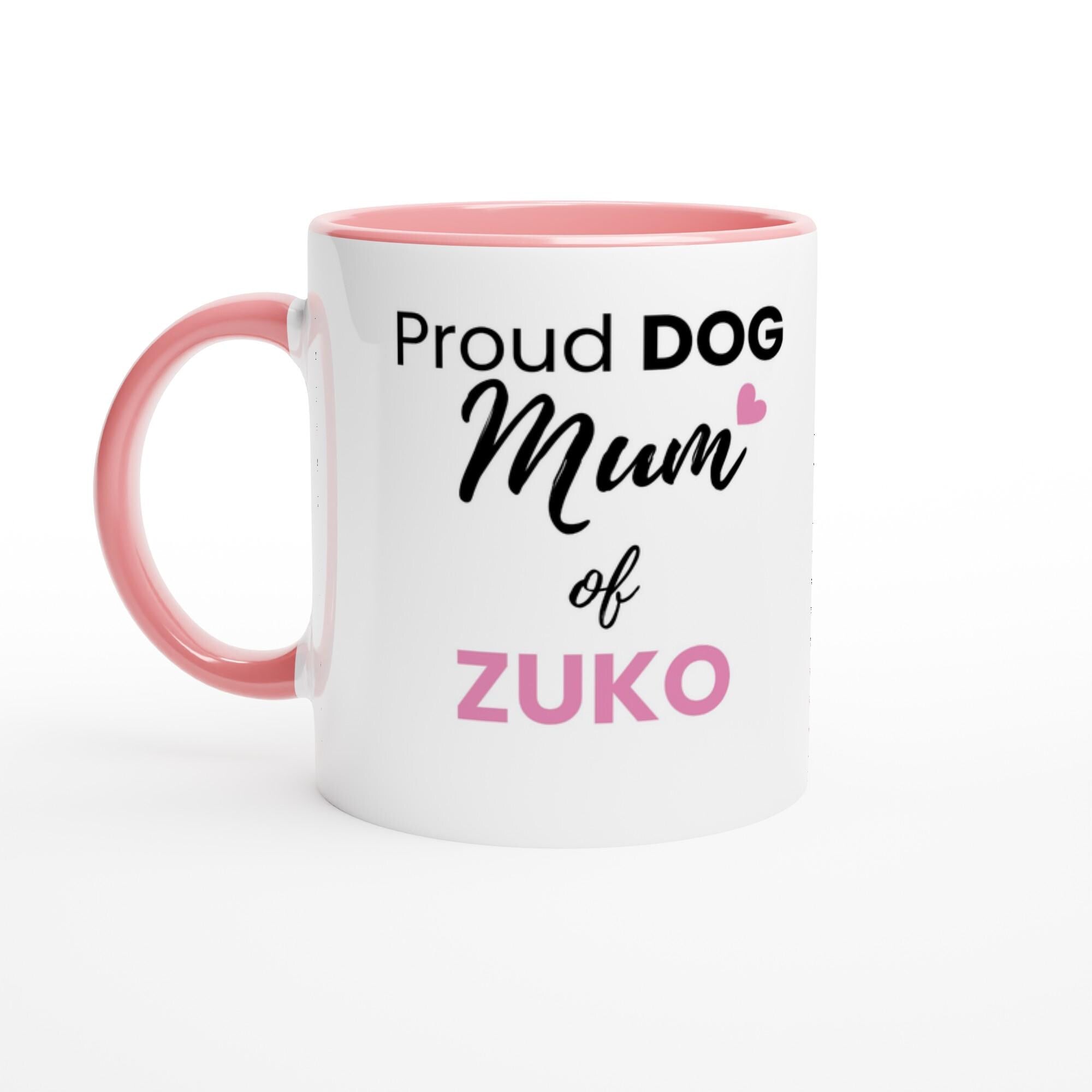Personalised Dog Mum Mug | Custom Dog Name Coffee Mug | Dog Mom Gift | Pet Lover Gift | Black Accent Ceramic Mug