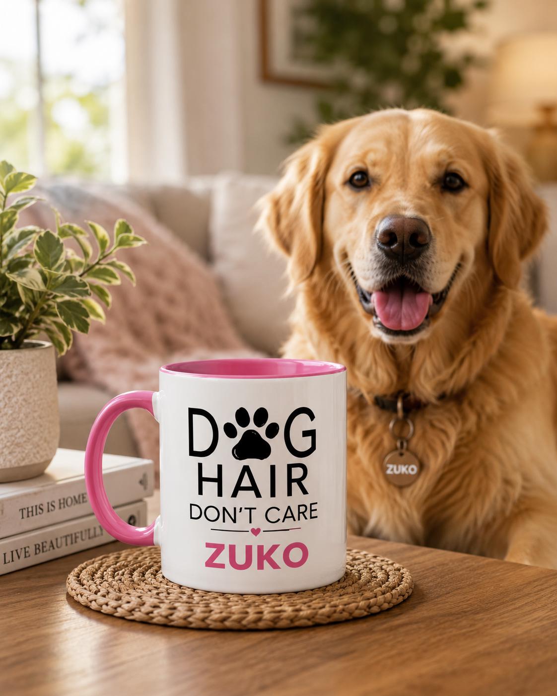 Dog Mum Gift | Personalised Dog Mum Mug |Dog Hair don't care  | PawVibe