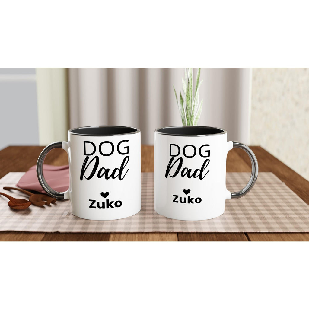 Proud Dog Dad Mug | Custom Dog Name Coffee Mug | Gift for Dog Dads | Dog Lover Gift