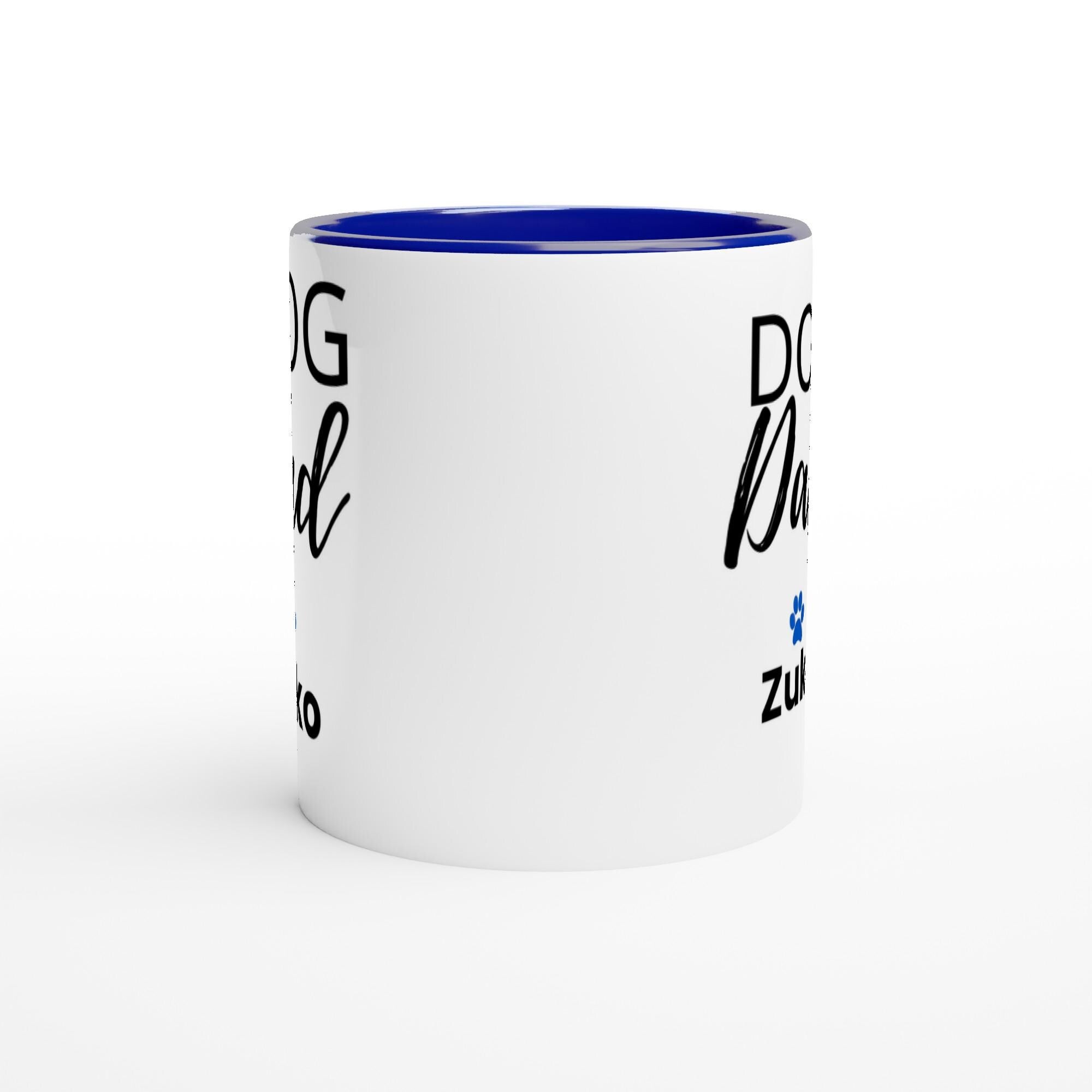 Personalised Dog Dad Mug | Custom Dog Dad Coffee Mug with Dog Name | Dog Dad Gift | Pet Dad Mug | Father’s Day Gift | Dog Lover Mug | Blue