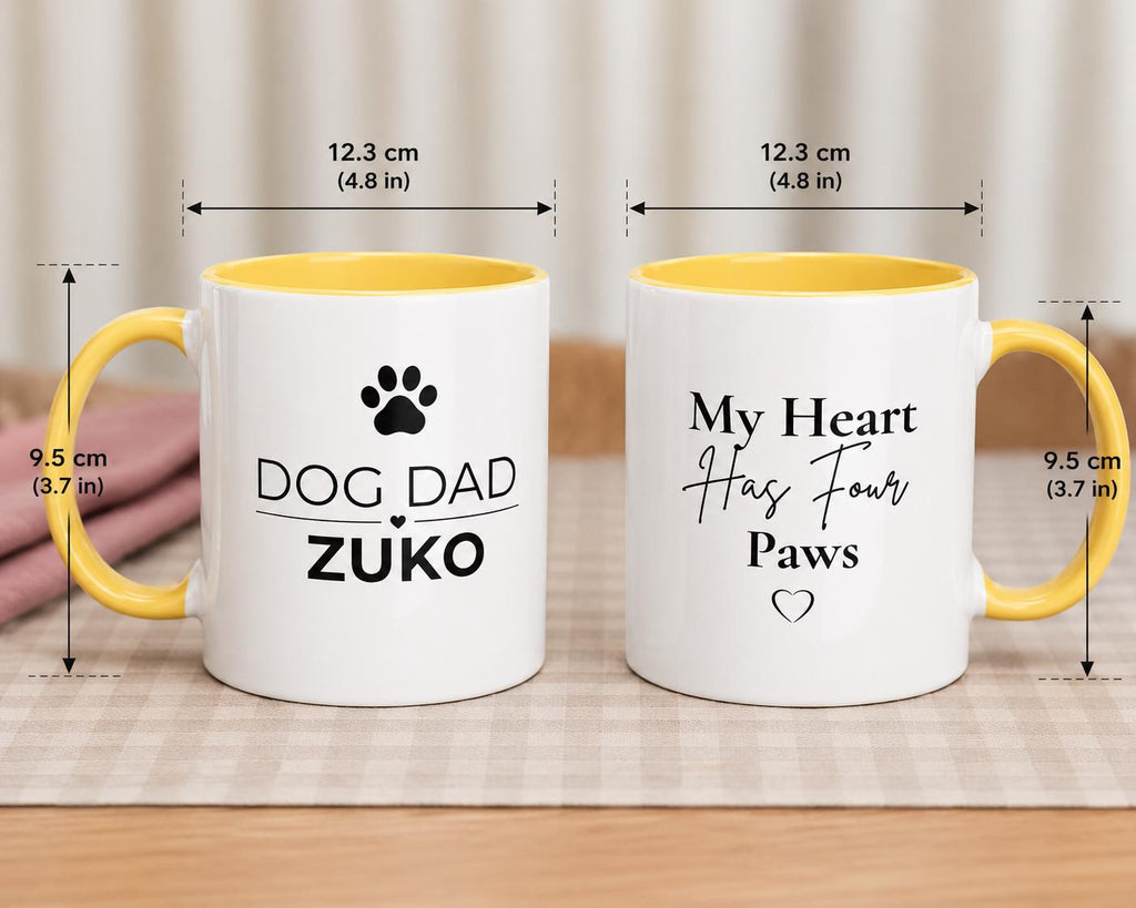 Personalised Dog Dad Mug | Custom Dog Name Coffee Mug | Dog Dad Gift | Gift for Dog Lovers