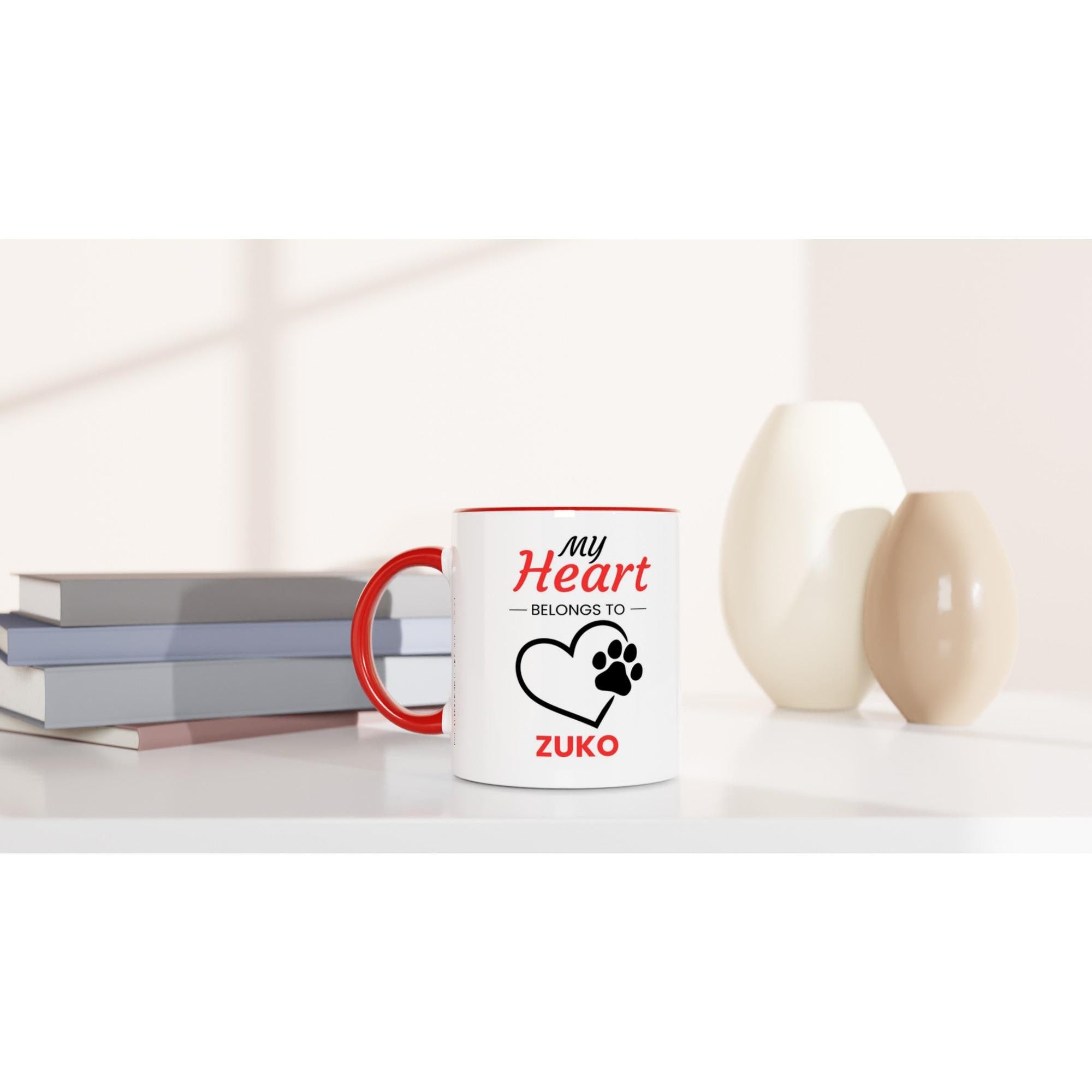 Personalised Dog Lover Mug | My Heart Belongs to My Dog Mug | Custom Dog Name Coffee Cup | Dog Mum Gift | Dog Dad Gift | Pet Lover Gift