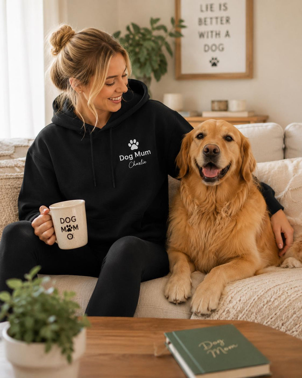 Dog Mum Gift | Personalised Dog Mum Hoodie | Custom Breed Name, Dog Lover Gift