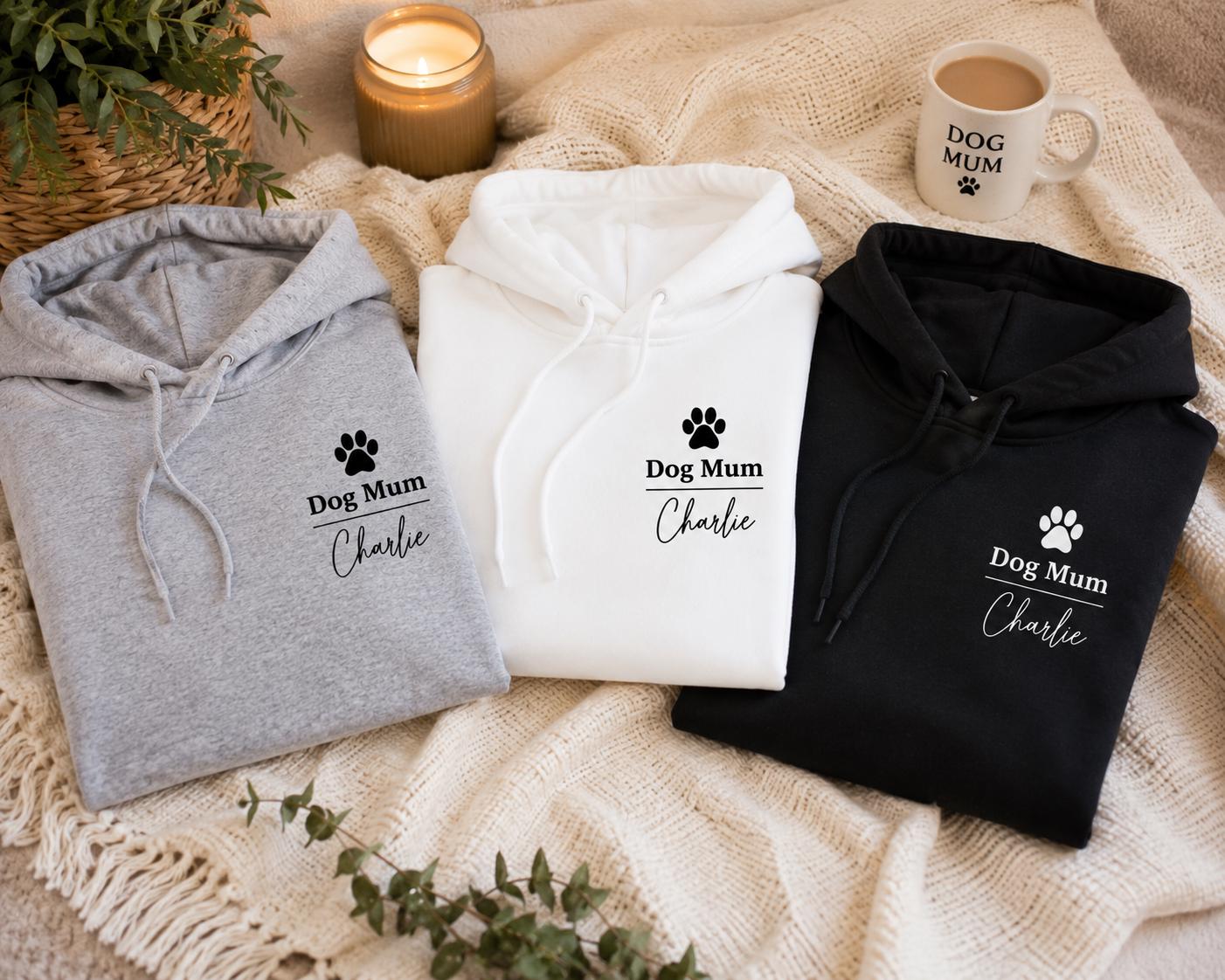 Dog Mum Gift | Personalised Dog Mum Hoodie | Custom Breed Name, Dog Lover Gift
