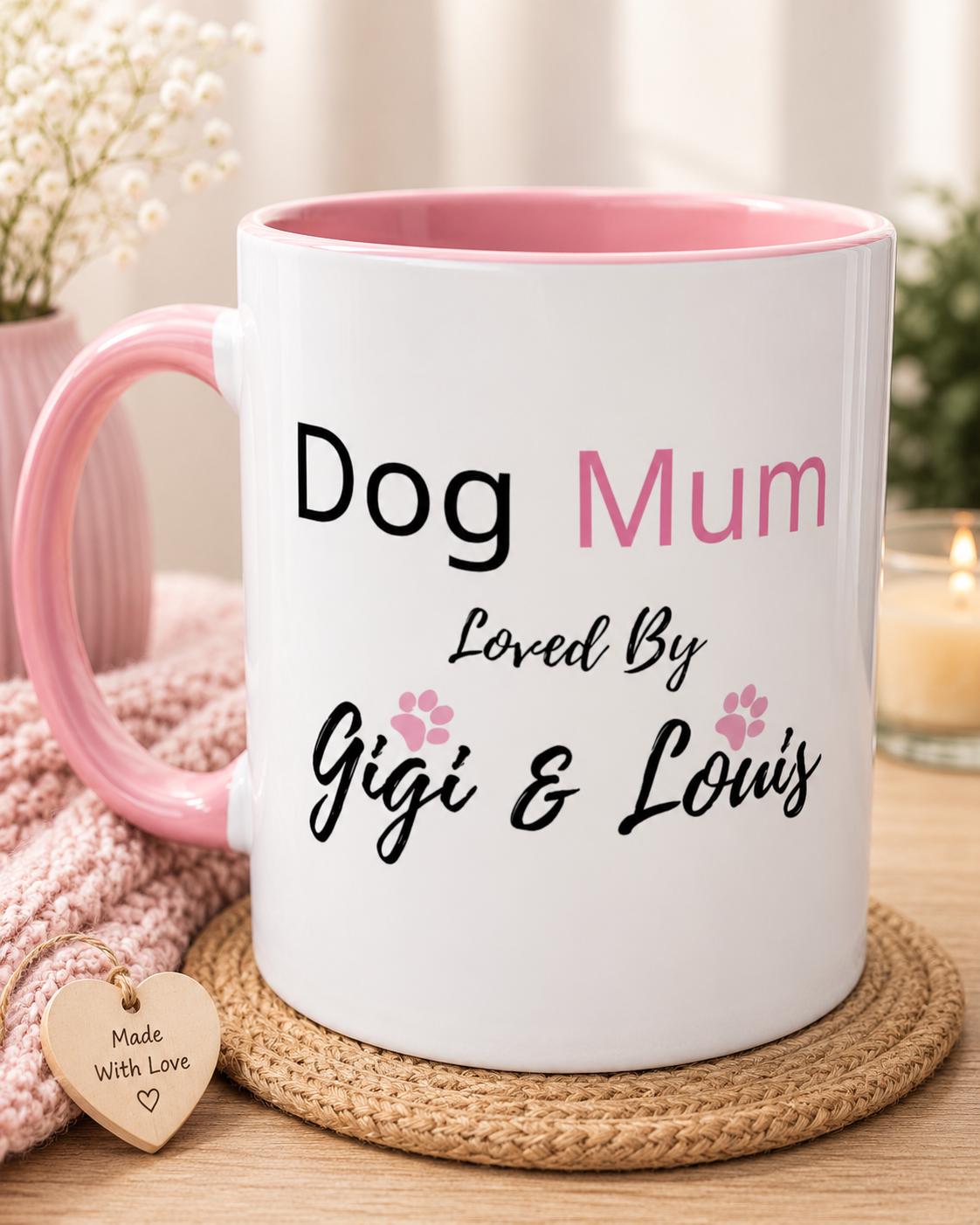 Personalised Dog Mum Mug | Custom Dog Name Coffee Mug | Dog Mum Gift | Gift for Dog Lover | Personalised Pet Mum Cup | Mother’s Gift |