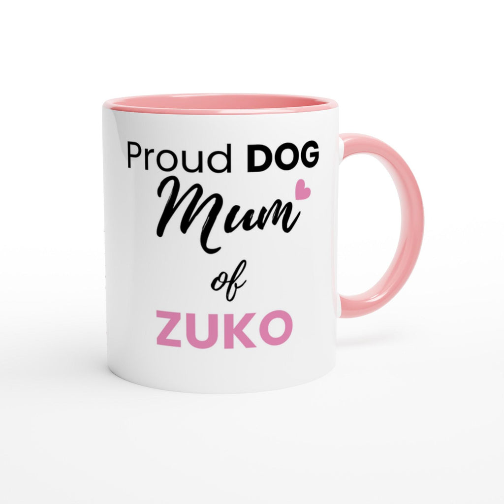 Personalised Dog Mum Mug | Custom Dog Name Coffee Mug | Dog Mom Gift | Pet Lover Gift | Black Accent Ceramic Mug