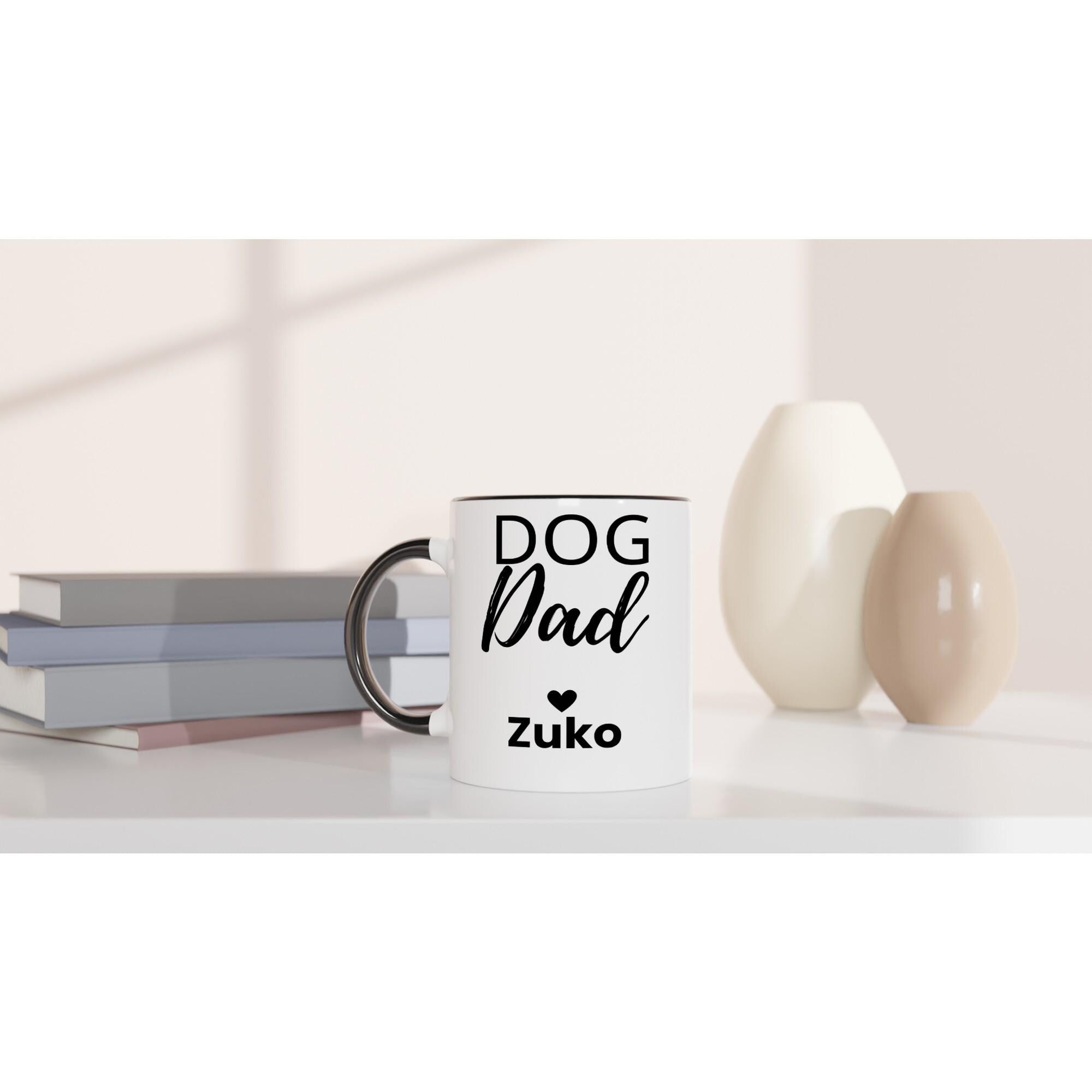 Proud Dog Dad Mug | Custom Dog Name Coffee Mug | Gift for Dog Dads | Dog Lover Gift