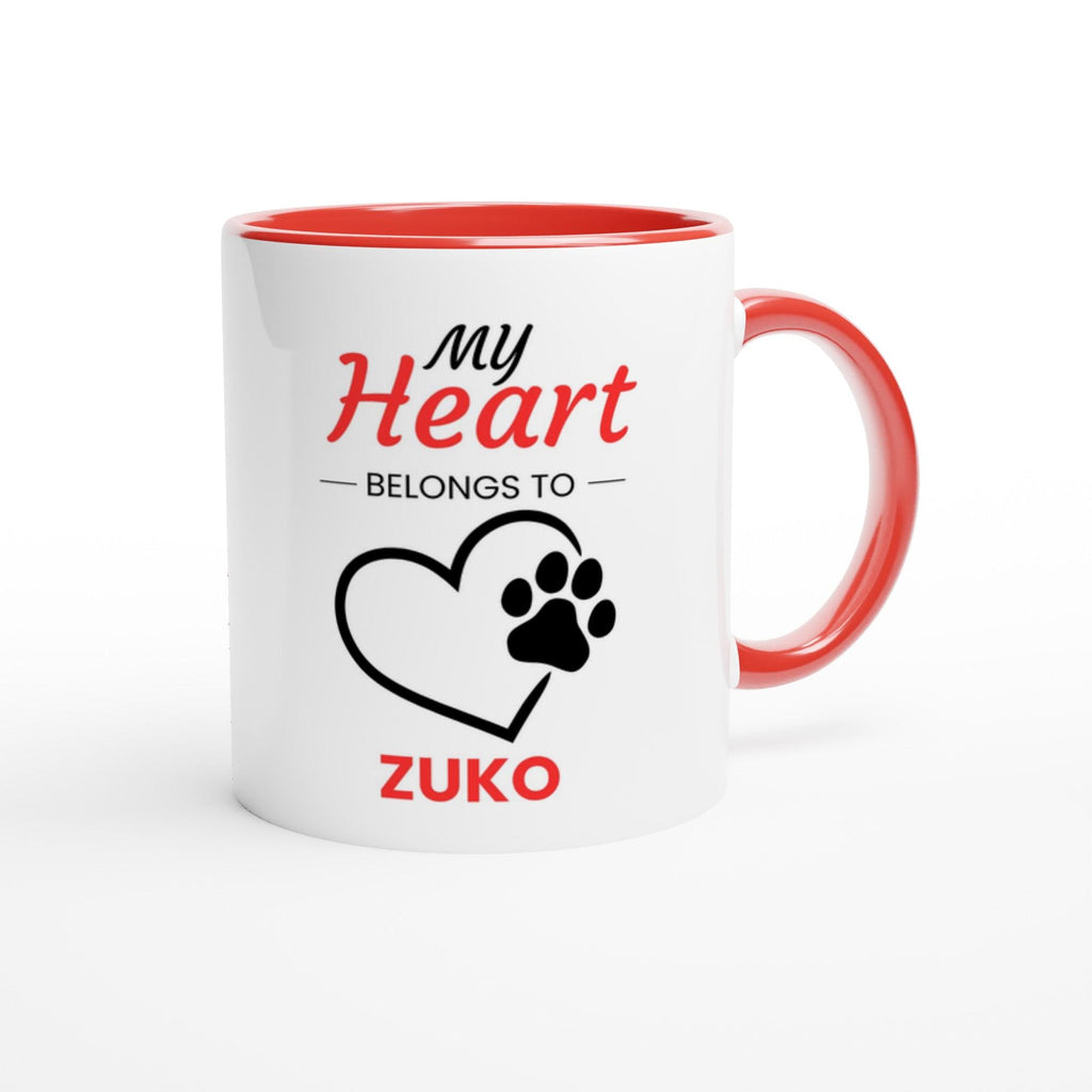 Personalised Dog Lover Mug | My Heart Belongs to My Dog Mug | Custom Dog Name Coffee Cup | Dog Mum Gift | Dog Dad Gift | Pet Lover Gift