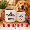 Dog Dad Mug | Custom Dog Name Coffee Mug | Gift for Dog Dad | Dog Lover Gift