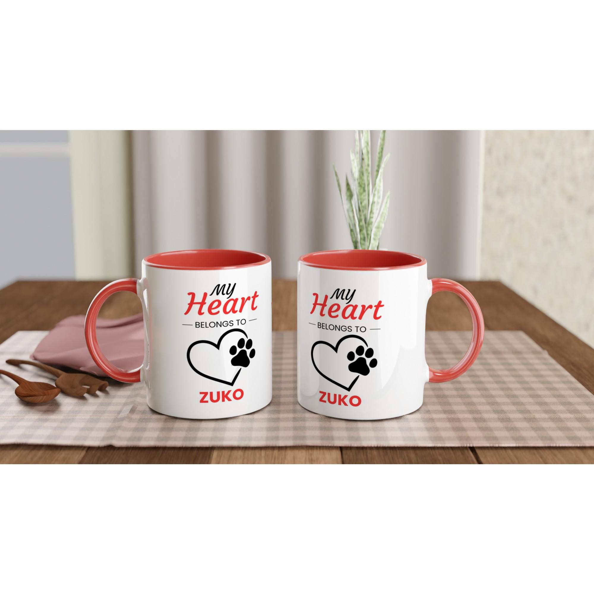 Personalised Dog Lover Mug | My Heart Belongs to My Dog Mug | Custom Dog Name Coffee Cup | Dog Mum Gift | Dog Dad Gift | Pet Lover Gift