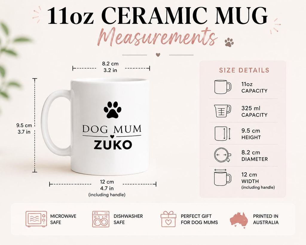 Dog Mum Gift | Personalised Dog Mum Mug | Custom Dog Name Coffee Cup
