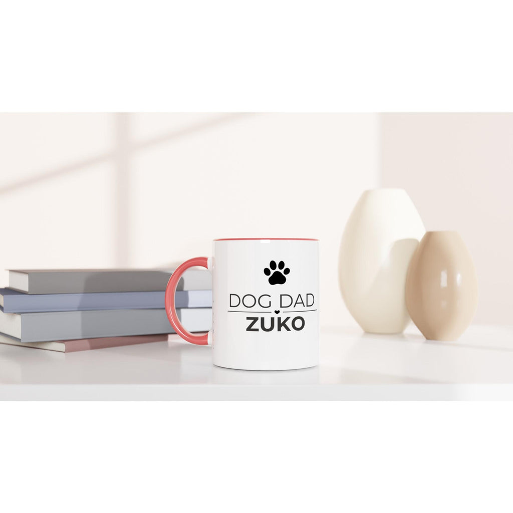 Dog Dad Gift | Personalised Dog Dad Mug | Custom Dog Name Ceramic Coffee Cup