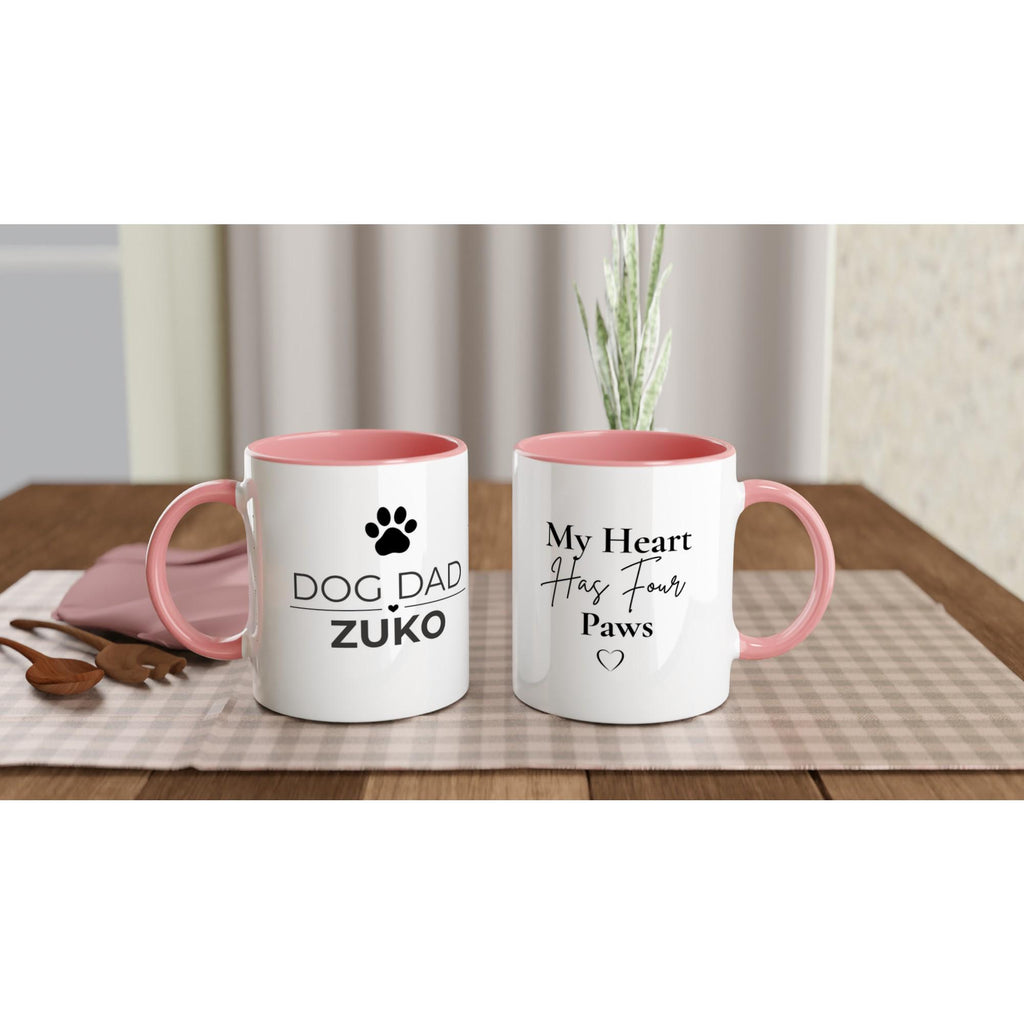 Dog Dad Gift | Personalised Dog Dad Mug | Custom Dog Name Ceramic Coffee Cup