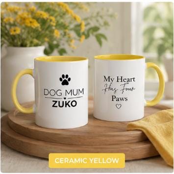 Dog Mum Gift | Personalised Dog Mum Mug | Custom Dog Name Ceramic Coffee Cup