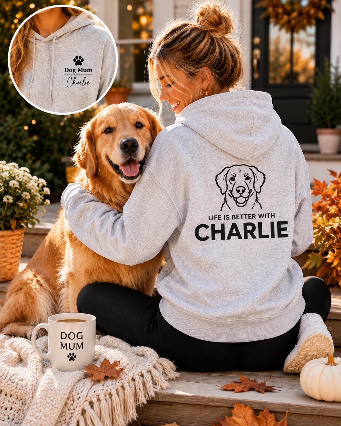 Dog Mum Gift | Personalised Dog Mum Hoodie | Custom Breed Name, Dog Lover Gift